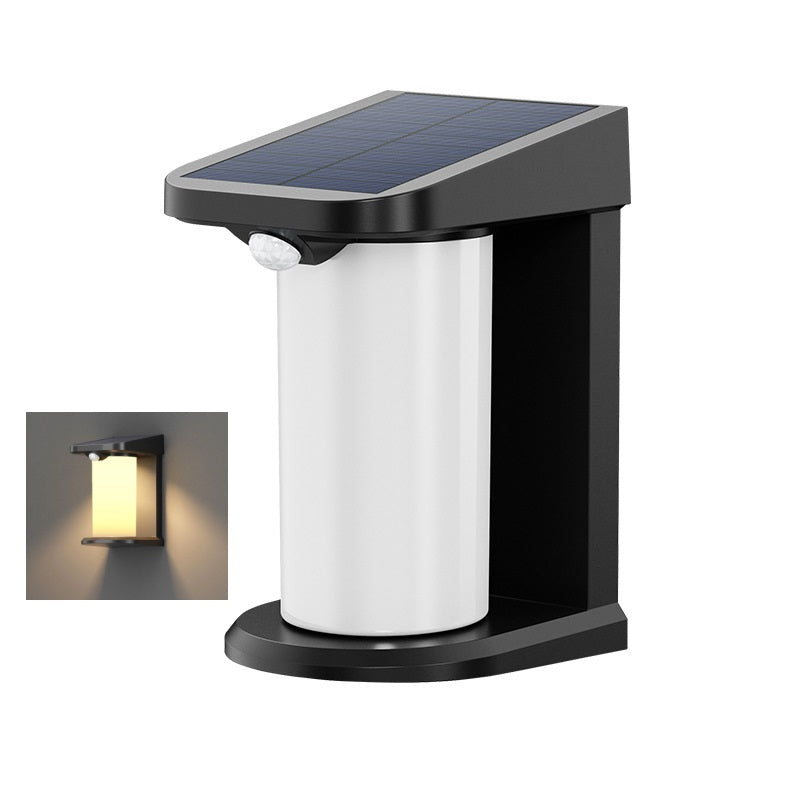 YH0619-PIR Outdoor Solar Motion Sensing Wall Lamp Waterproof Garden Yard Light