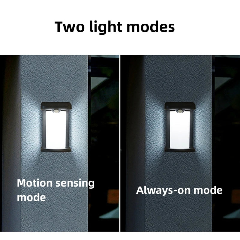 YH0619-PIR Outdoor Solar Motion Sensing Wall Lamp Waterproof Garden Yard Light