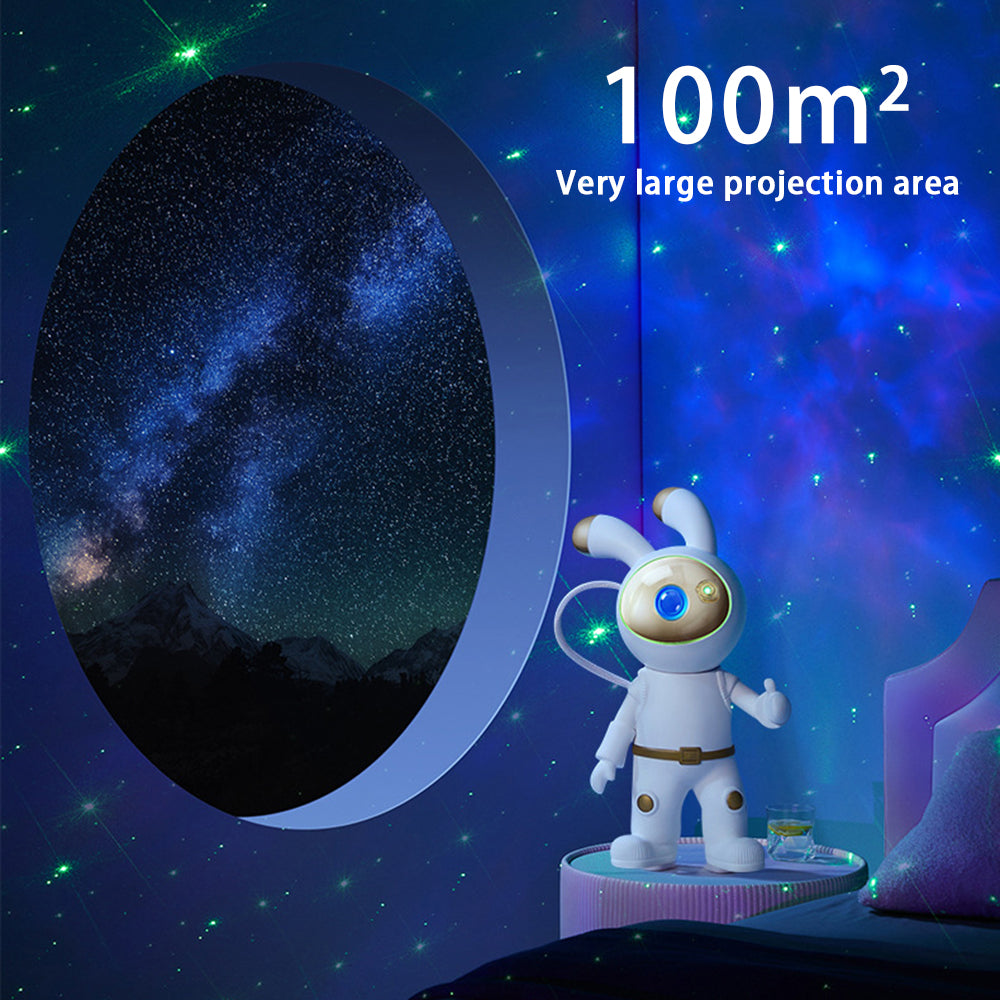 YPH-0125 USB Powered Night Light Space Rabbit Astronaut Projector Lamp for Bedroom