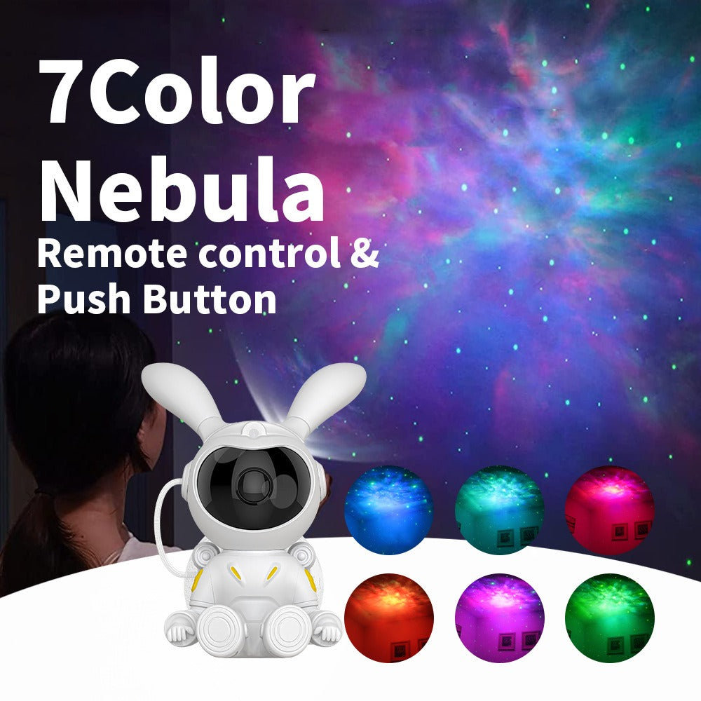 3W Bedside USB Night Light Moon Rabbit Laser Atmosphere Projection Lamp