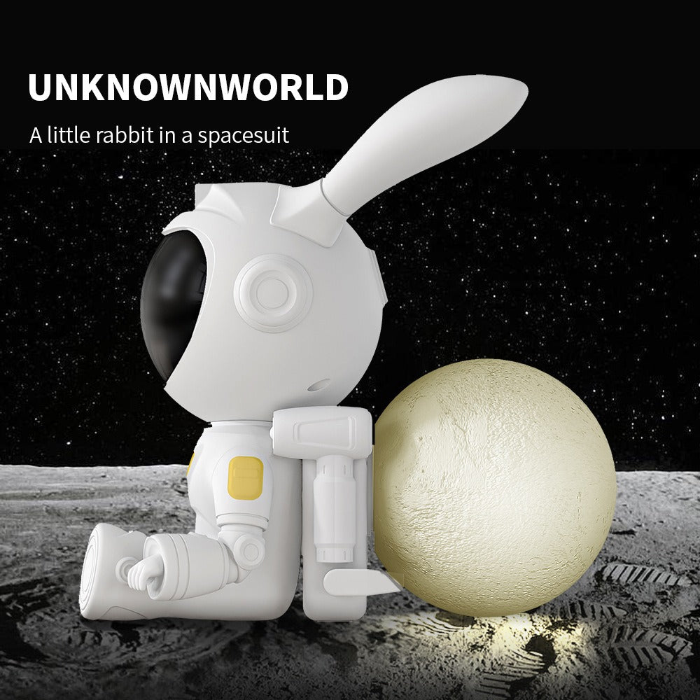 3W Bedside USB Night Light Moon Rabbit Laser Atmosphere Projection Lamp