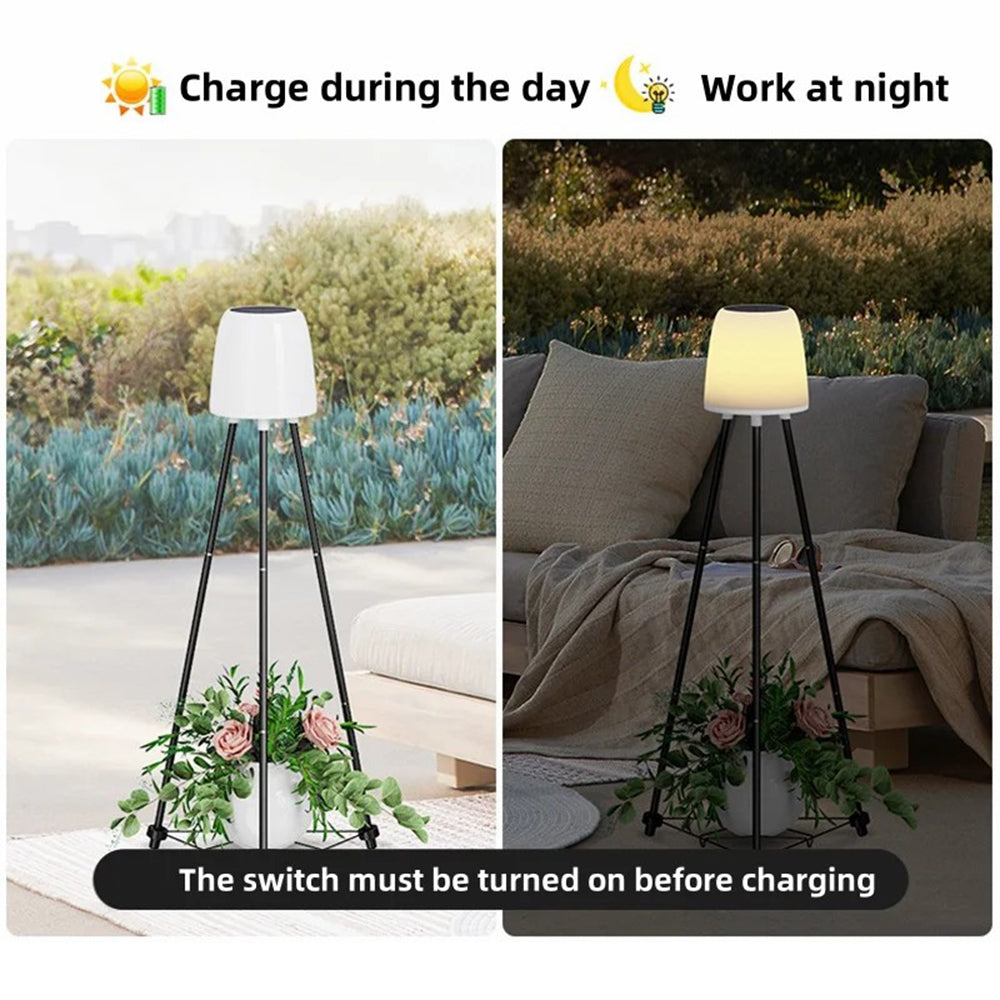 YH2401 Outdoor Solar Lights with Plant Stands Waterproof Garden Balcony Decorative Lamp