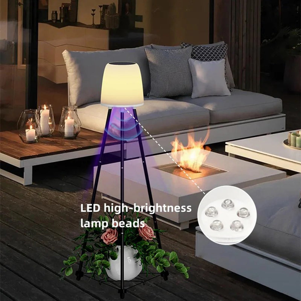 YH2401 Outdoor Solar Lights with Plant Stands Waterproof Garden Balcony Decorative Lamp