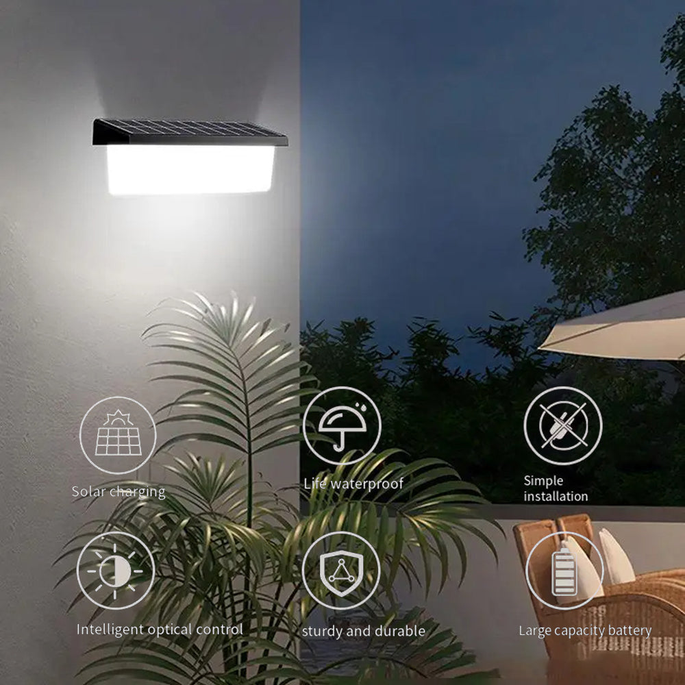 YH0617 Solar Powered Outdoor Waterproof Fence Light Wall Lamp for Garden Yard