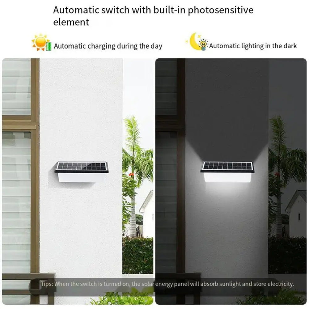 YH0617 Solar Powered Outdoor Waterproof Fence Light Wall Lamp for Garden Yard