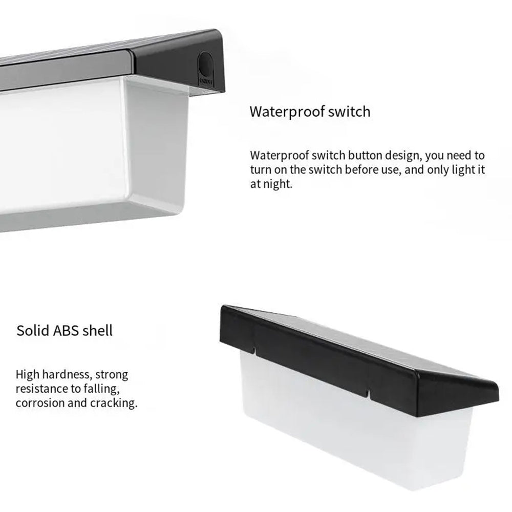 YH0617 Solar Powered Outdoor Waterproof Fence Light Wall Lamp for Garden Yard