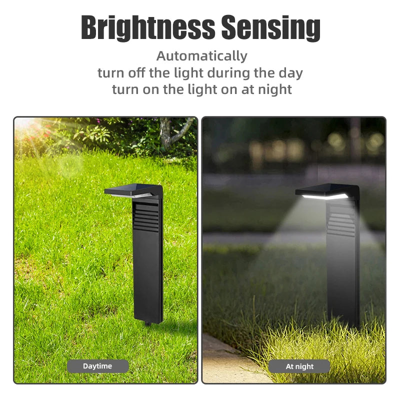 YH0801 2PCS Solar Powered Lamp Waterproof Garden Grass Lawn Light with Stake
