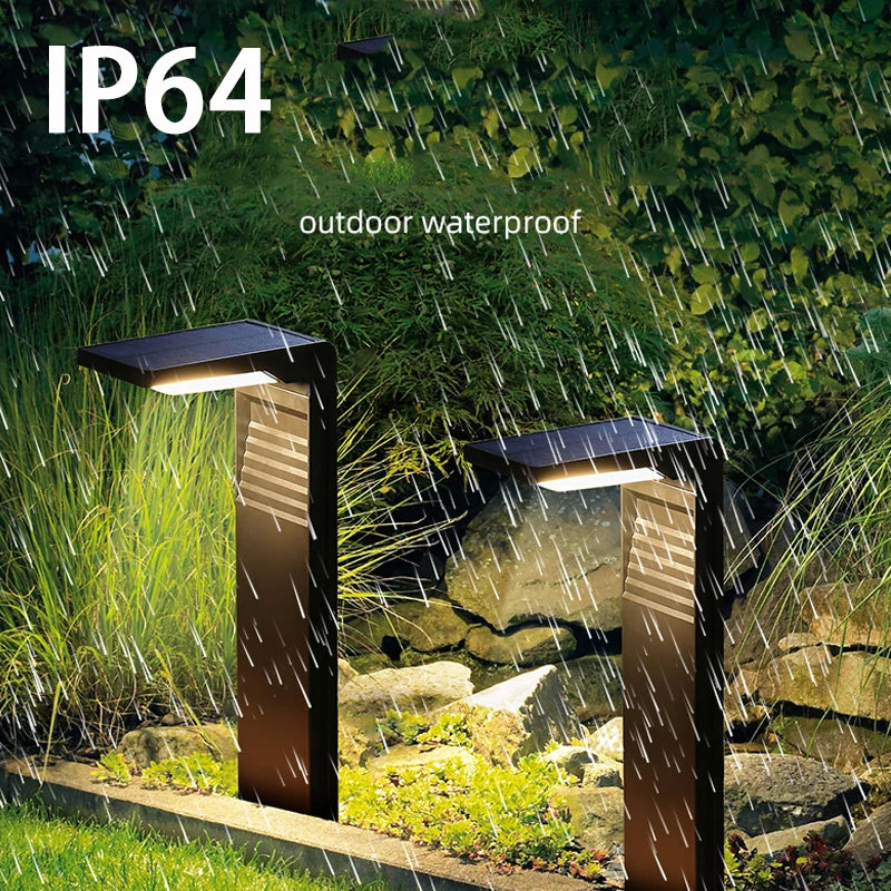 YH0801 2PCS Solar Powered Lamp Waterproof Garden Grass Lawn Light with Stake