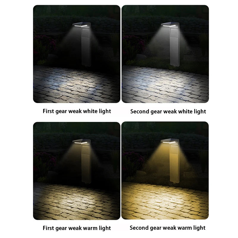 YH0801 2PCS Solar Powered Lamp Waterproof Garden Grass Lawn Light with Stake