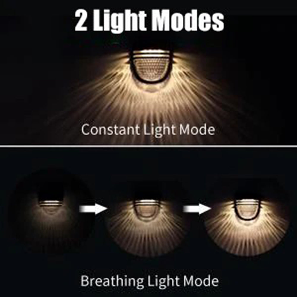 YH0613 Solar Fence Lights 2 Modes Waterproof Garden Lawn Lamp for Outside Patio Stairs Yard