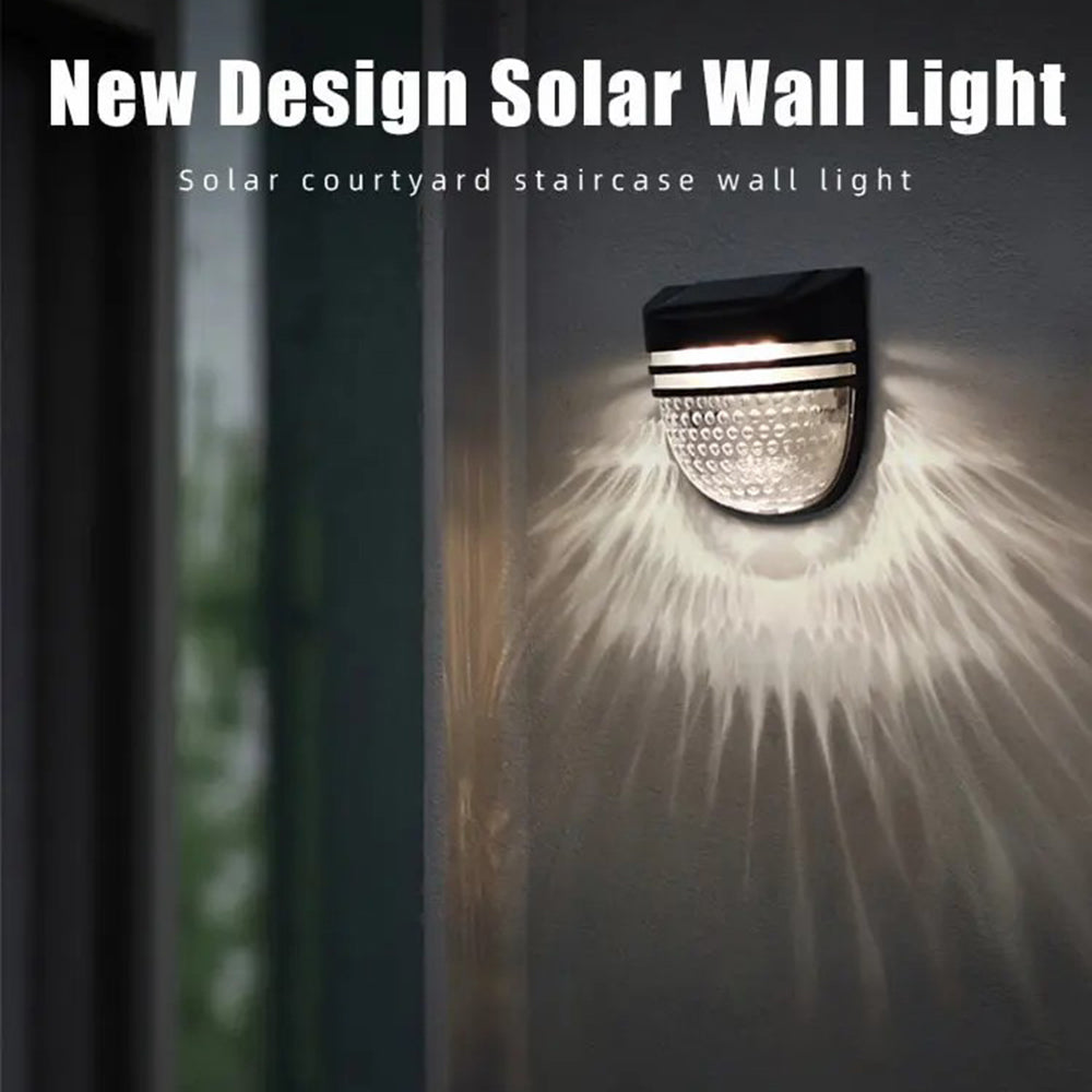 YH0613 Solar Fence Lights 2 Modes Waterproof Garden Lawn Lamp for Outside Patio Stairs Yard