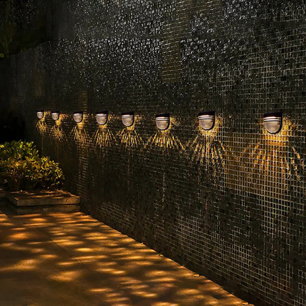 YH0613 Solar Fence Lights 2 Modes Waterproof Garden Lawn Lamp for Outside Patio Stairs Yard