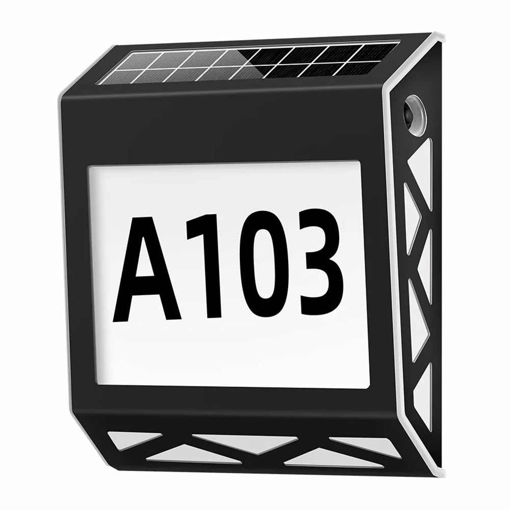 YH1101 Solar House Numbers Light Waterproof Outdoor White Light Address Sign Plaque Lamp