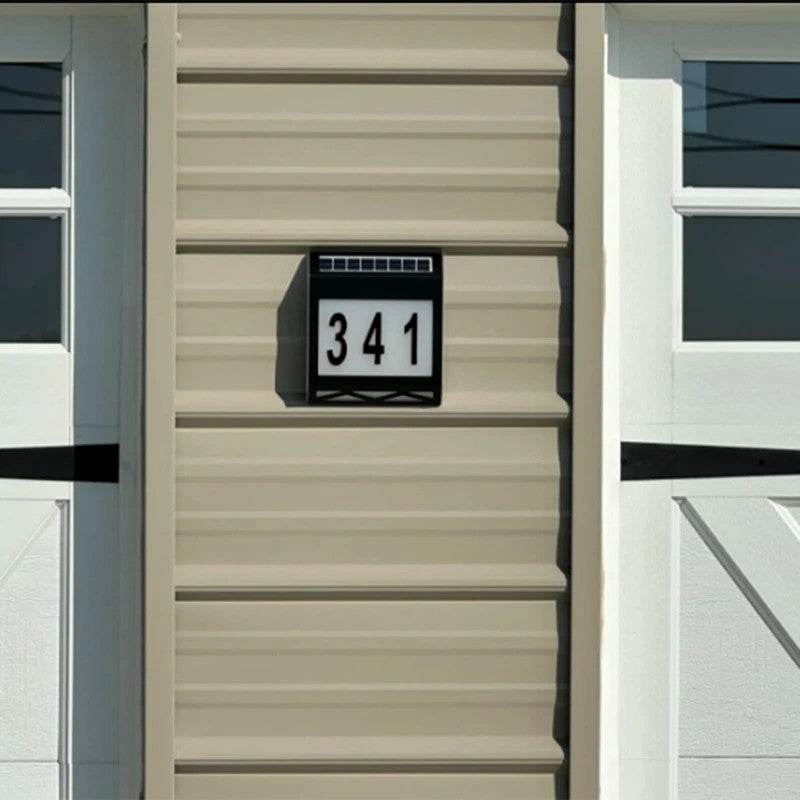 YH1101 Solar House Numbers Light Waterproof Outdoor White Light Address Sign Plaque Lamp