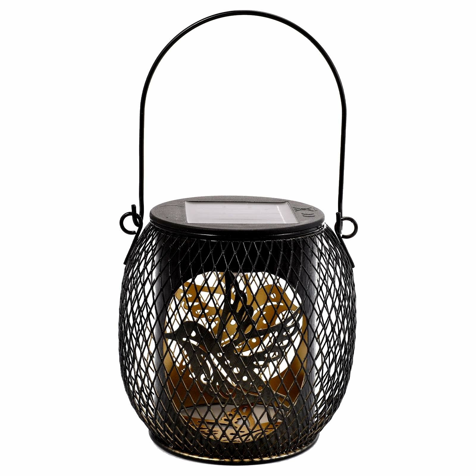 Iron Solar LED Light Hollow-Out Lamp Waterproof Garden Hanging Projection Light (CE RoHS FCC)