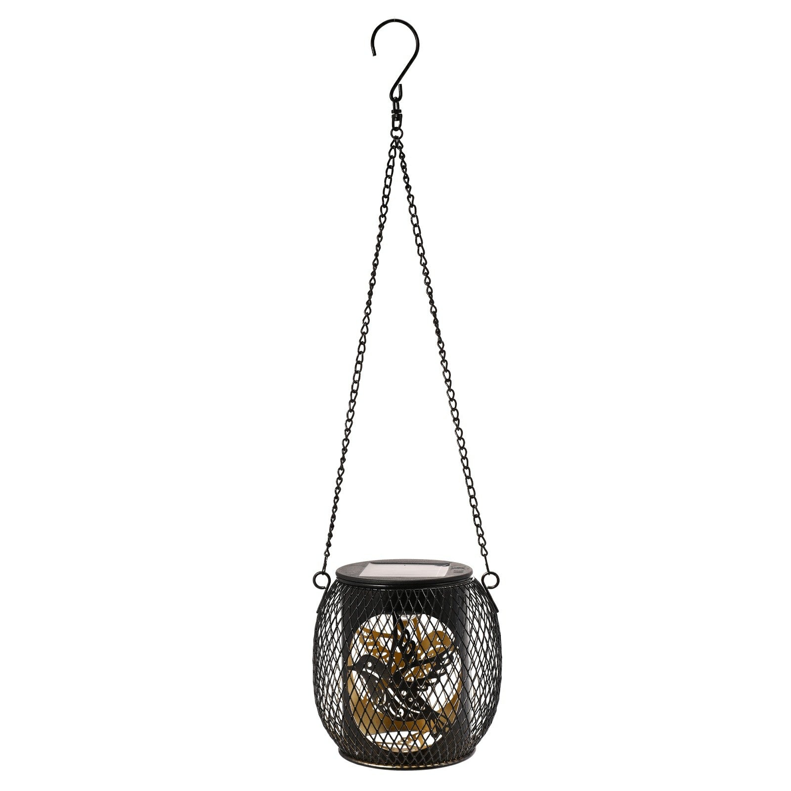 Iron Solar LED Light Hollow-Out Lamp Waterproof Garden Hanging Projection Light (CE RoHS FCC)