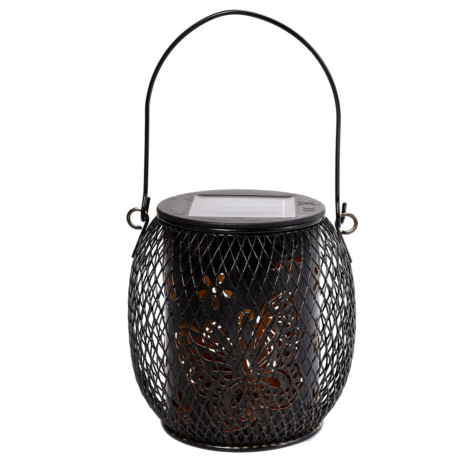 TY-HD01 Iron Projection Light Patio Solar Light Hollow-Out Hanging Lamp