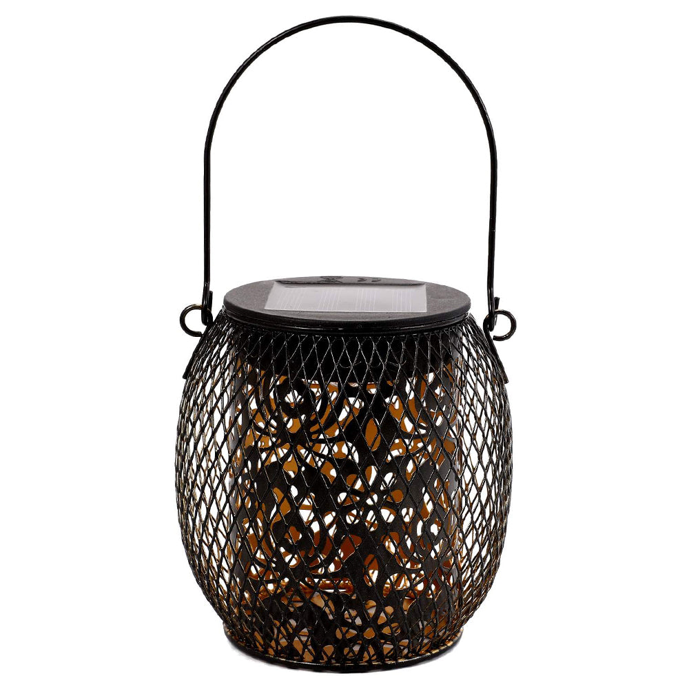 TY-HD01 Iron Projection Light Patio Solar Light Hollow-Out Hanging Lamp