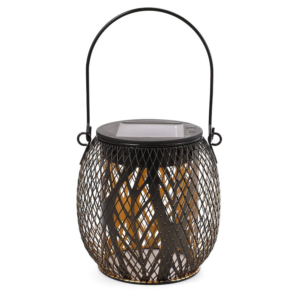 TY-HD01 Iron Projection Light Patio Solar Light Hollow-Out Hanging Lamp