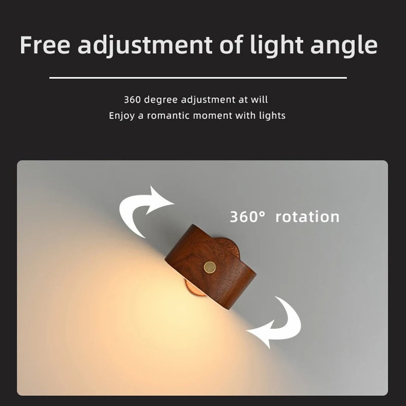 0604 Smart Mini Radar Sensor Bedside Night Light Portable Magnetic Square Desktop Table Lamp
