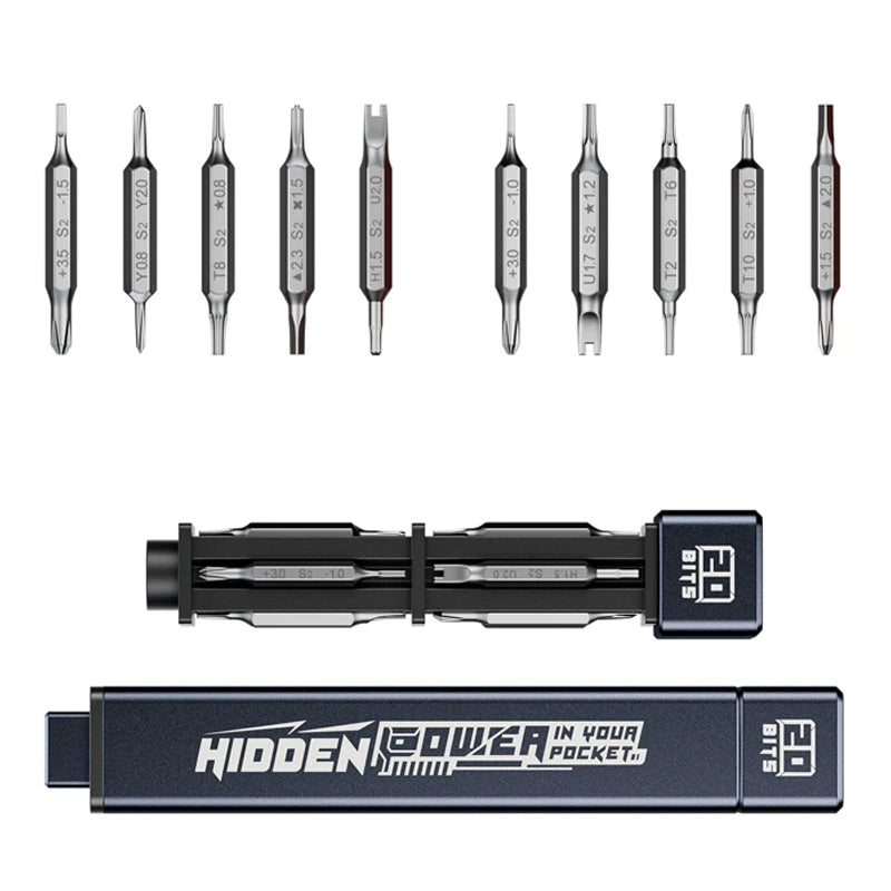JAKEMY JM-8195 21-in-1 Multi-Function Screwdriver Tool Set with 10 Dual Ends Bits