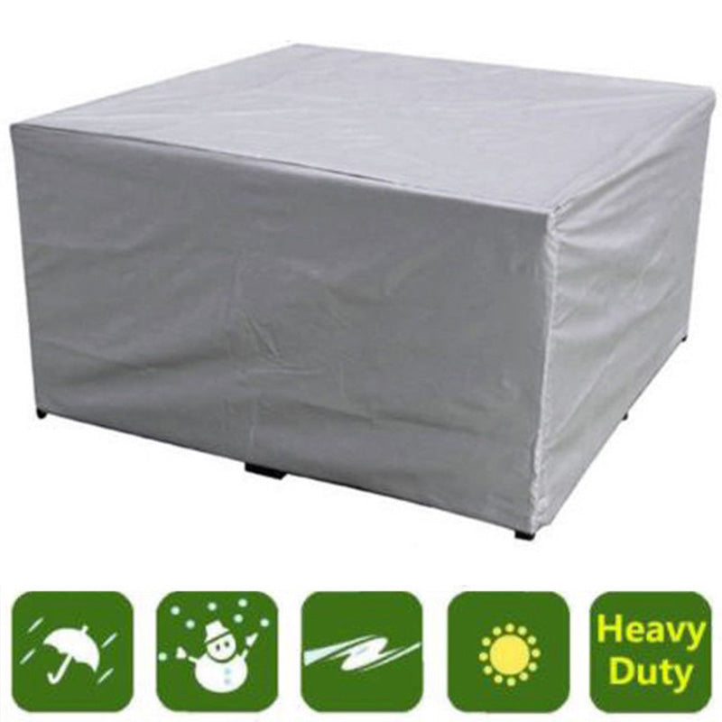123x61x72CM Patio Bistro Table Cover Waterproof Oxford Cloth Chair Protector - Silver