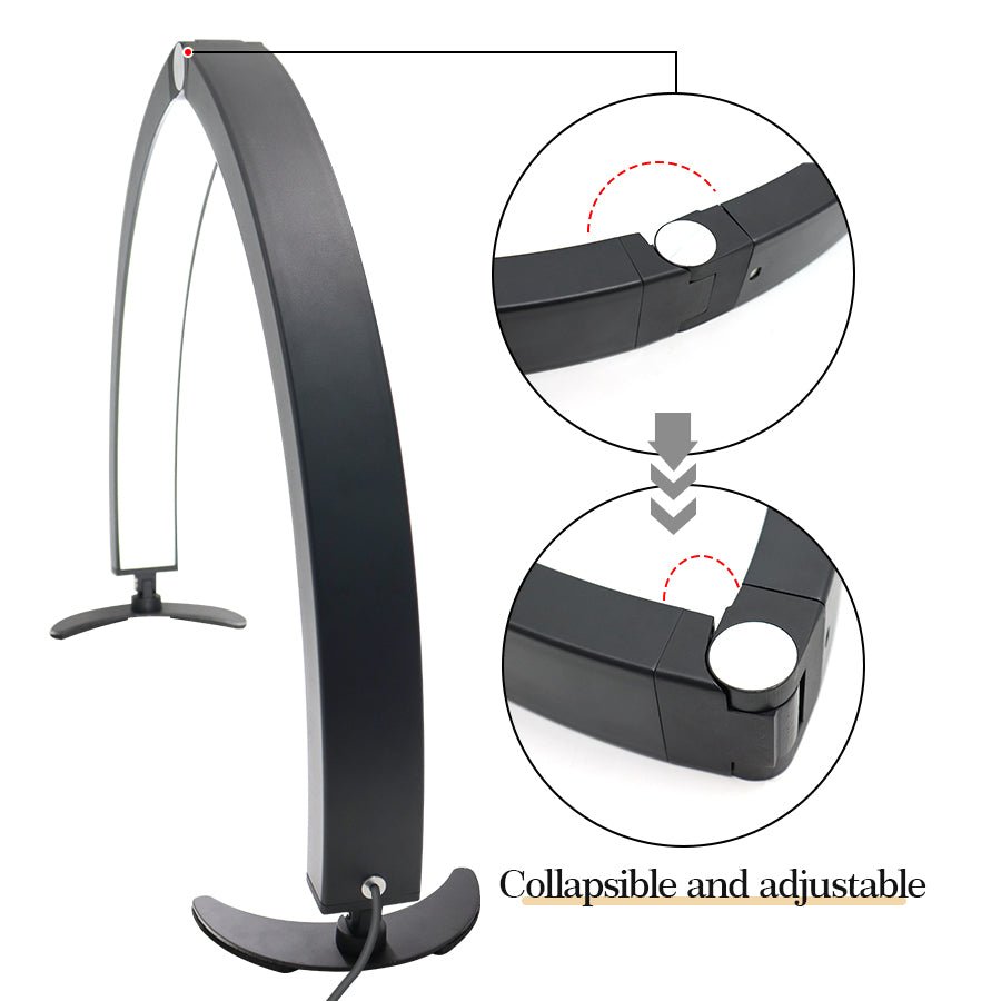 HD-M10X Half-Moon Foldable Nail Desk Lamp 40W 3200-6500K Adjustable LED Light
