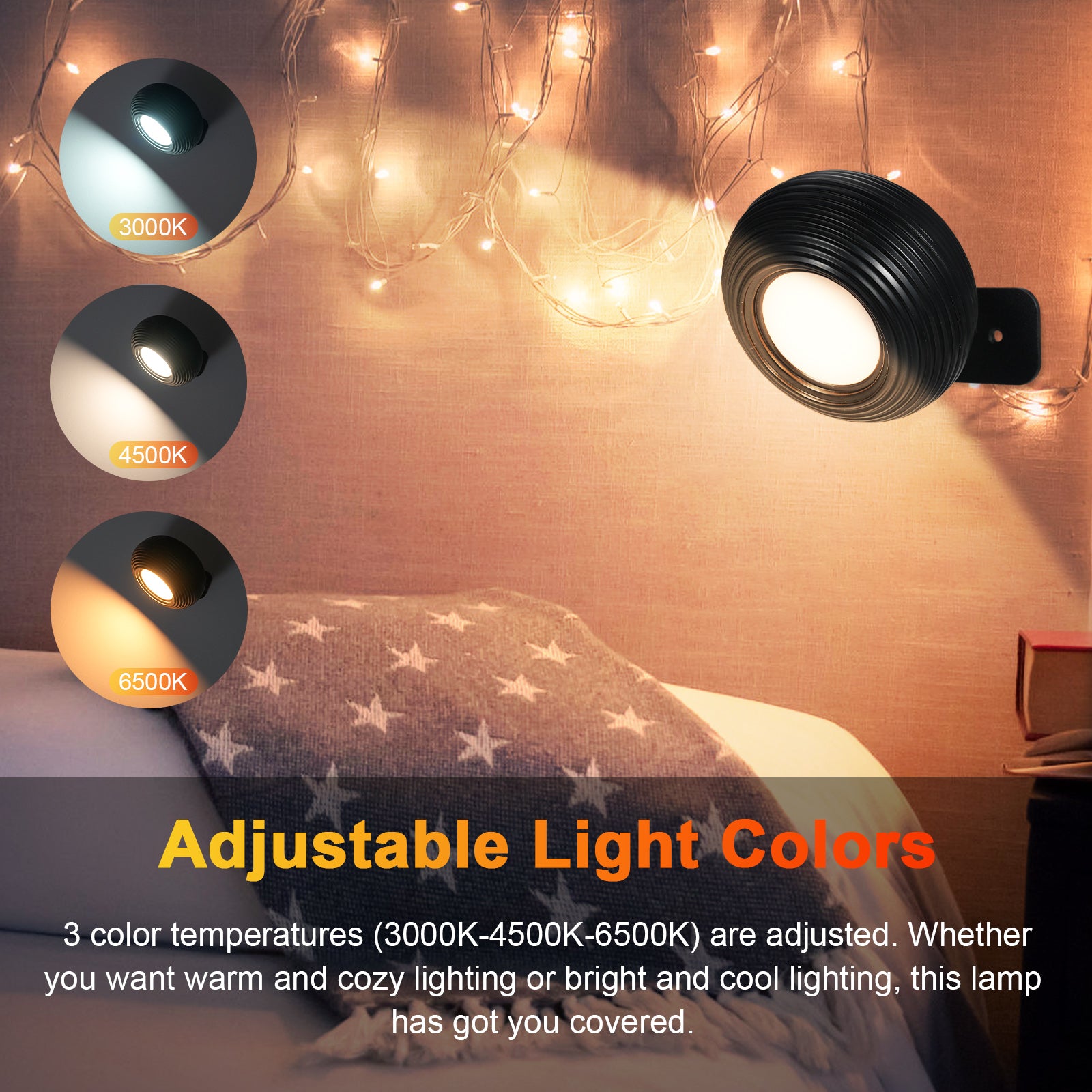 ML-CX002 2PCS Dimmable Magnetic Wall Lights Touch Control Home Lamps (CE RoHS FCC)