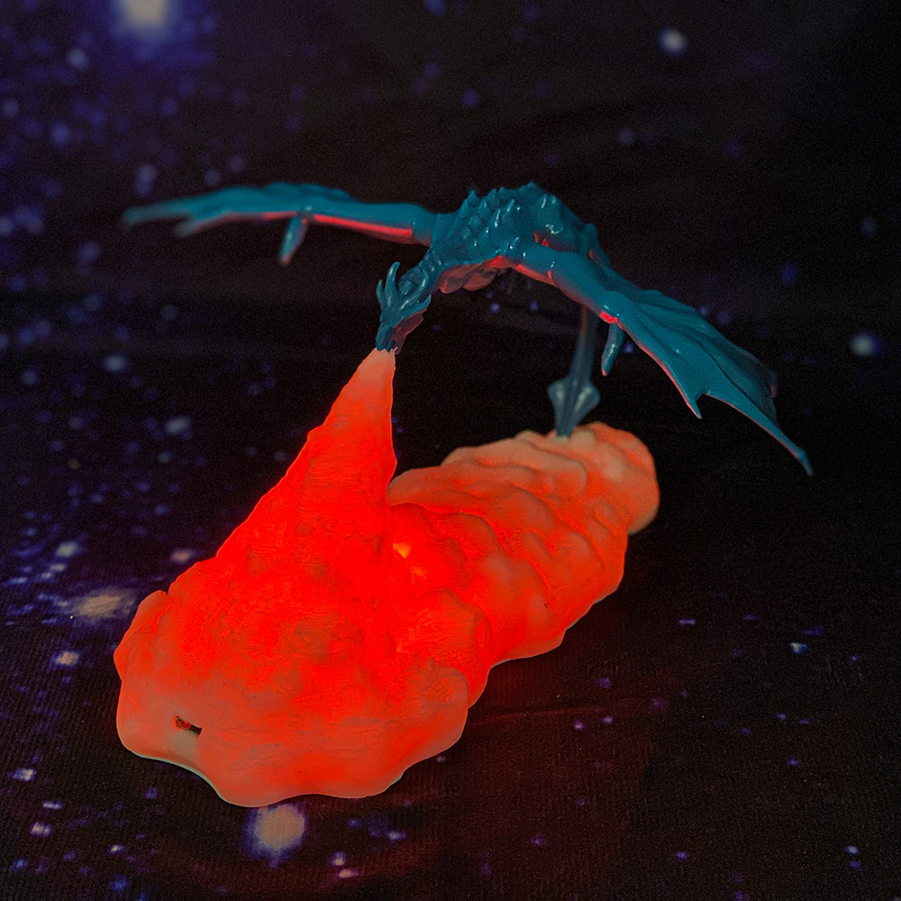 BDL2001-2002 Creative 3D Printing Lamp Dragon Design Night Light Home Decor