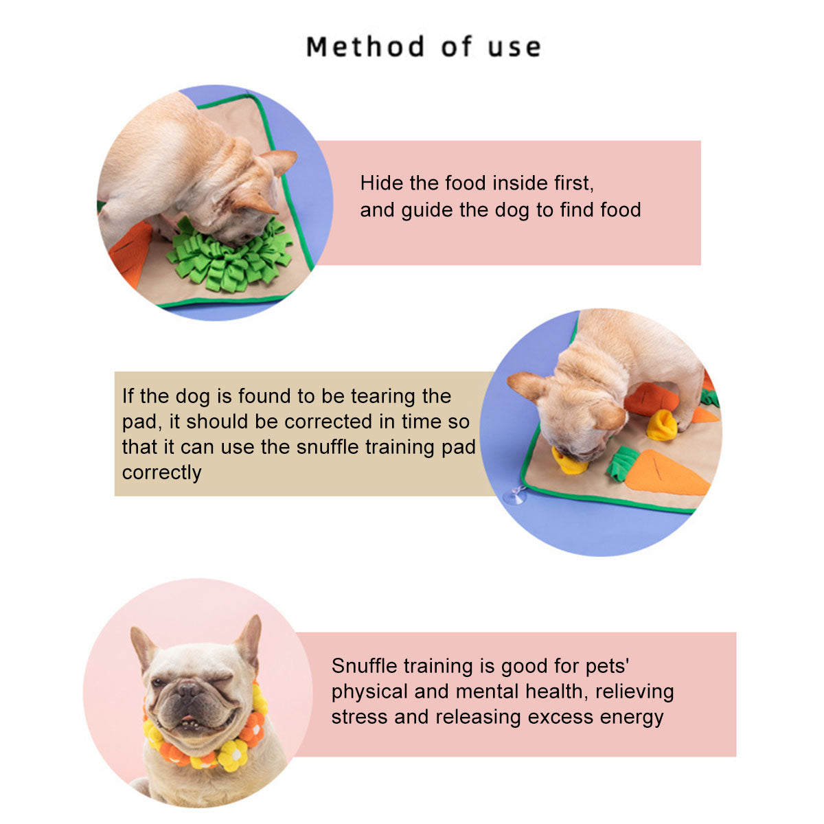 72*60cm Nose Work Blanket Pet Snuffle Mat Interactive Games Toys for Cats Dogs