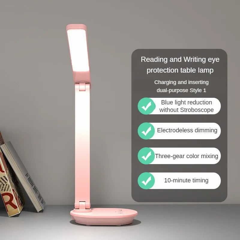 TB-88SWK Dimmable Touch LED Desk Lamp with Wireless Phone Charger USB Powered Study Light