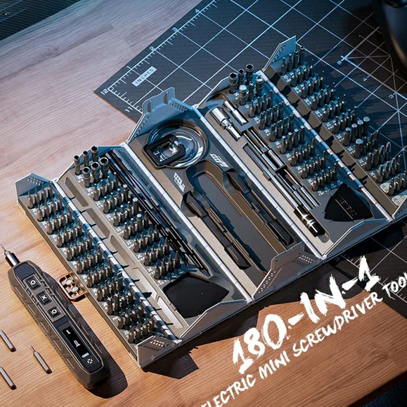 JAKEMY JM-8193 180-in-1 Household Screwdriver Set with 162 Bits, Electronic Screwdriver Repair Tool Kit