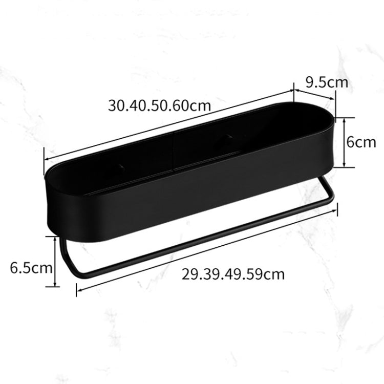 5303 40cm Bathroom Storage Shelf Space Aluminum Toilet Storage Rack with Towel Rod