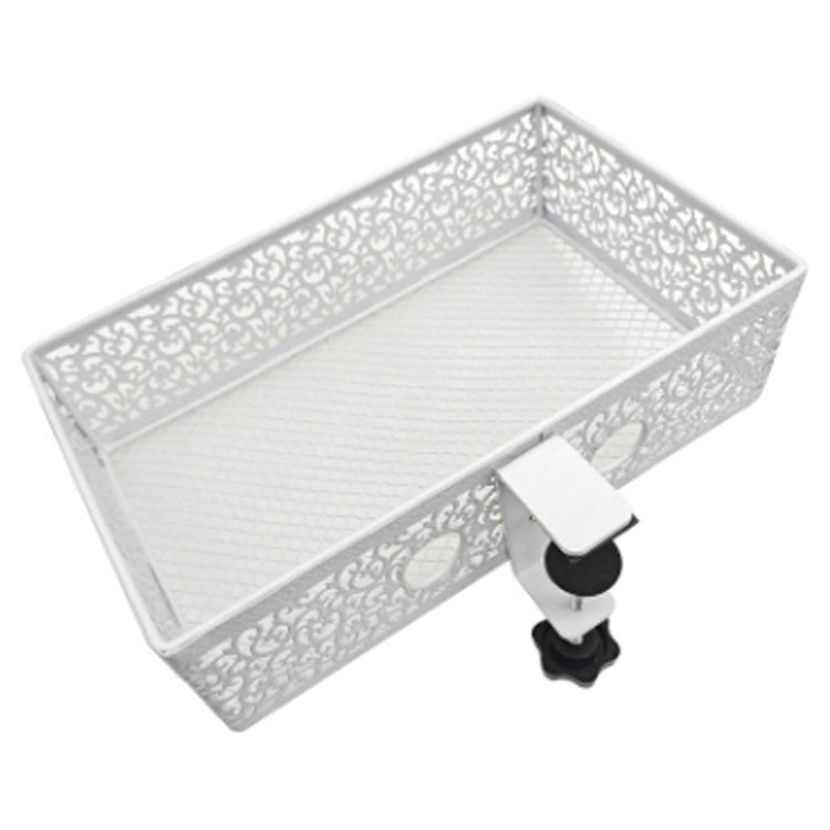 Under Desk Storage Organizer Clamp-On Metal Under Desktop Drawer Basket (Fixed Style)