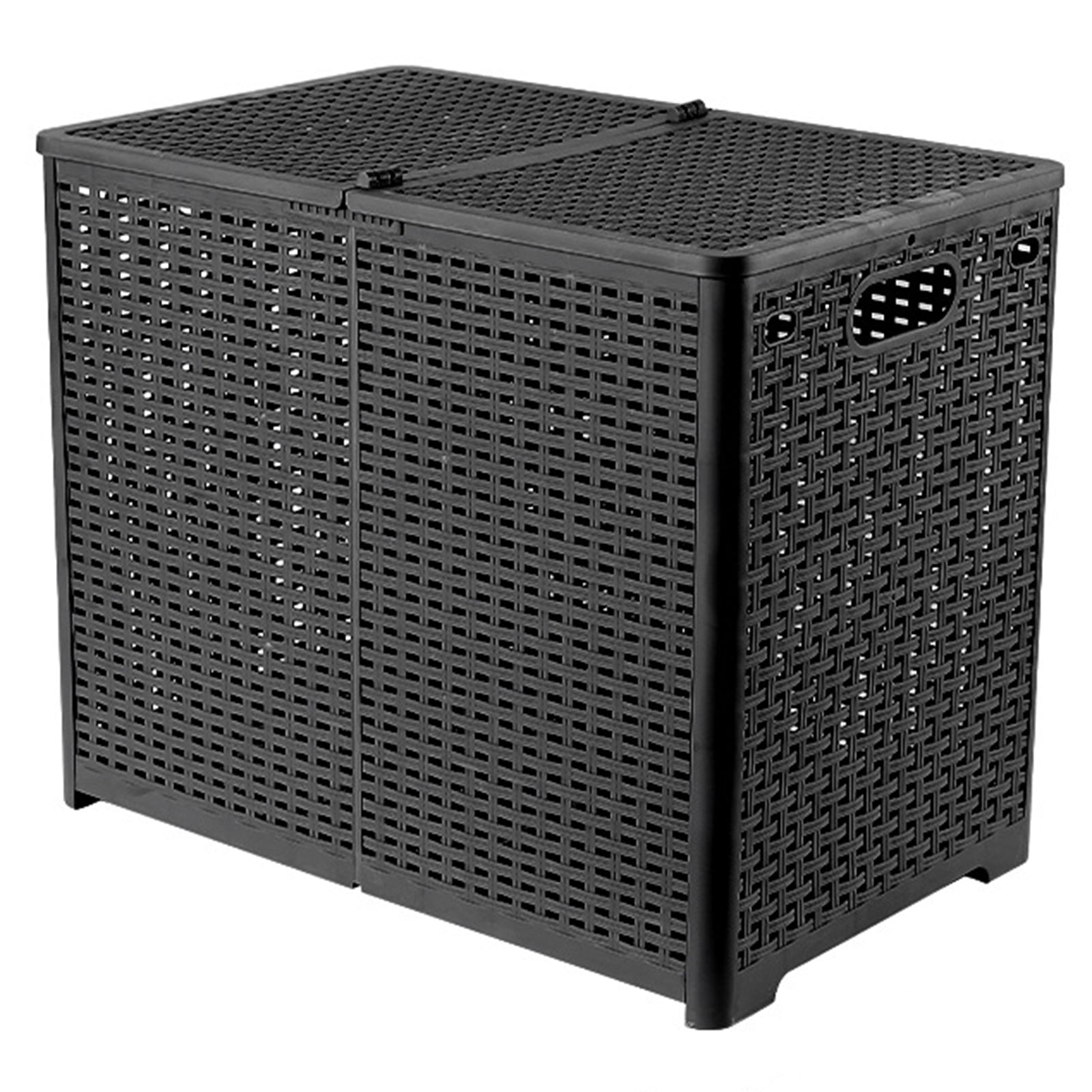 Size XL Partition Compartment Laundry Basket Foldable PP Clothes Hamper Box with Lid