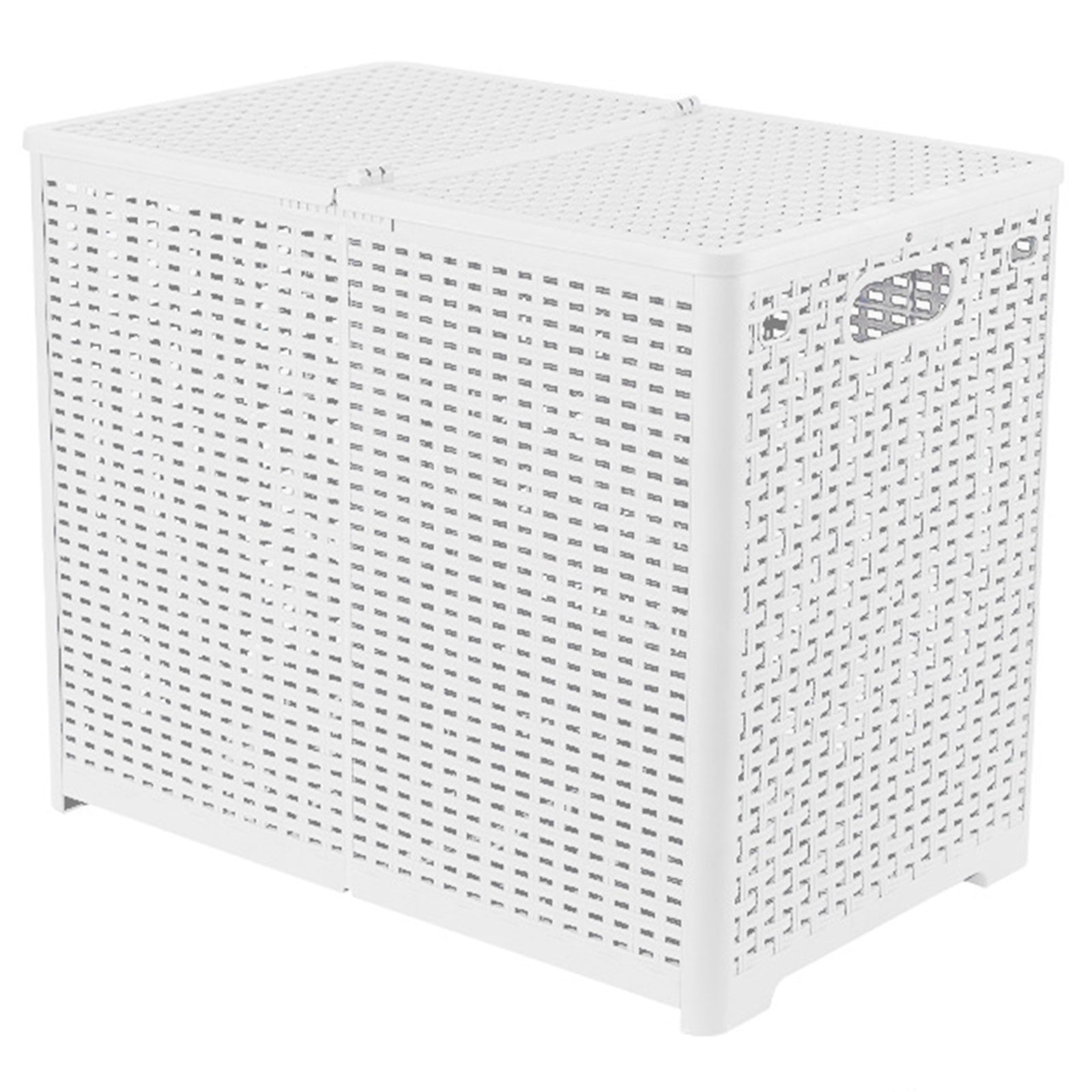 Size XL Partition Compartment Laundry Basket Foldable PP Clothes Hamper Box with Lid