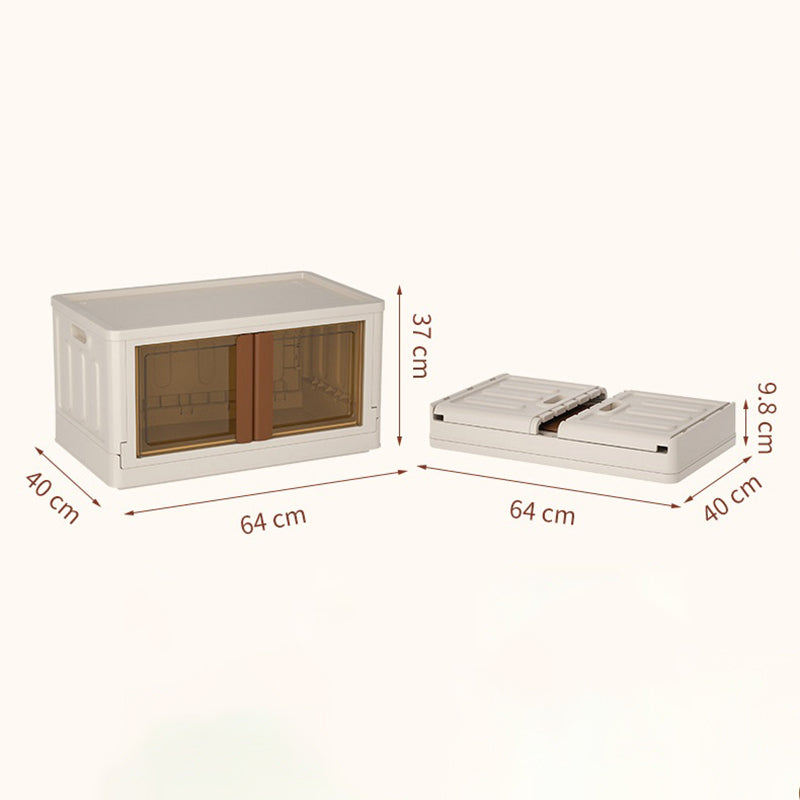 ZY-HE021 72L PP+HIPS Folding Storage Box Home Book Toy Clothes Organizer