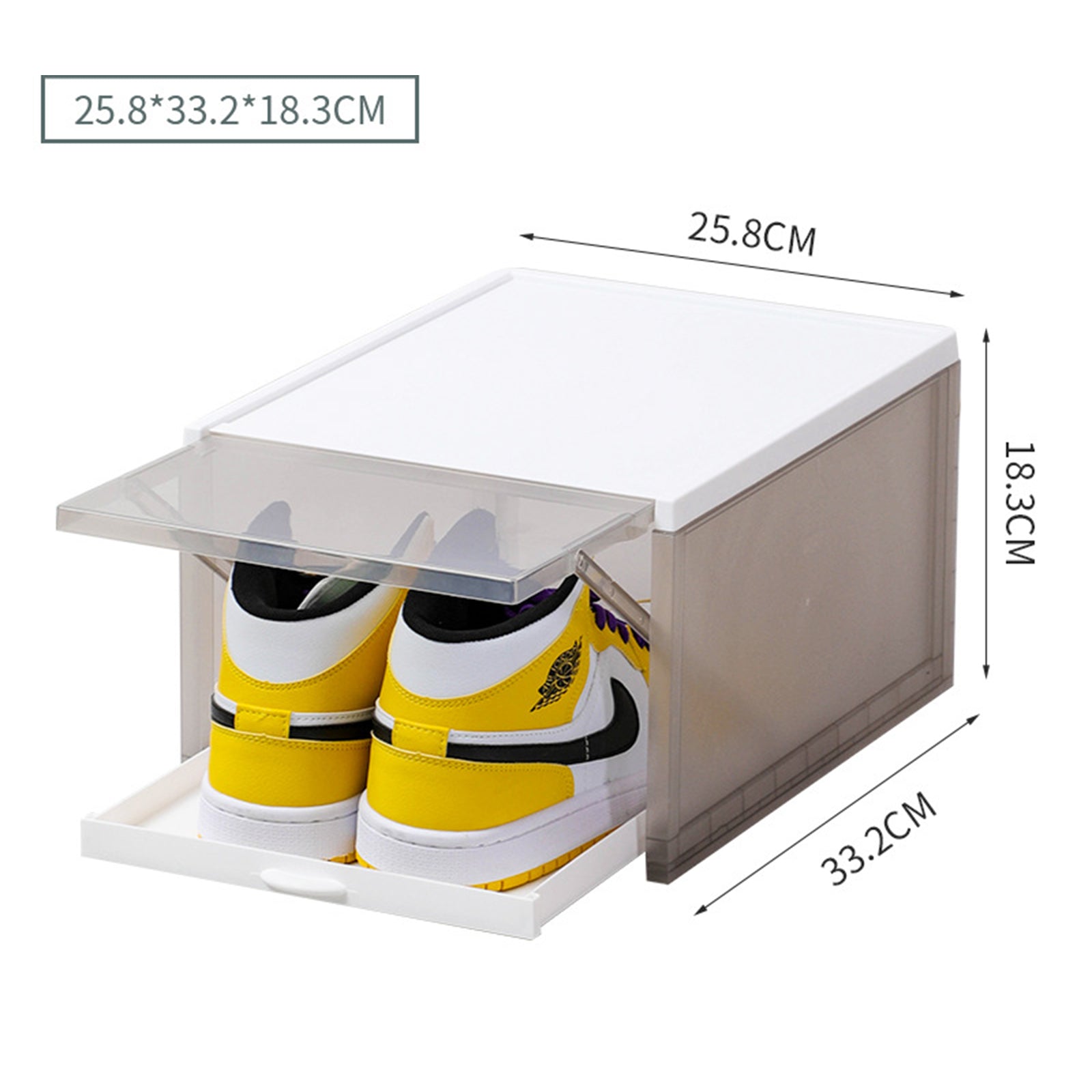 ZY-DF008 Large Dust-proof Shoe Storage Box Drawer-type PP Shoes Storage Case