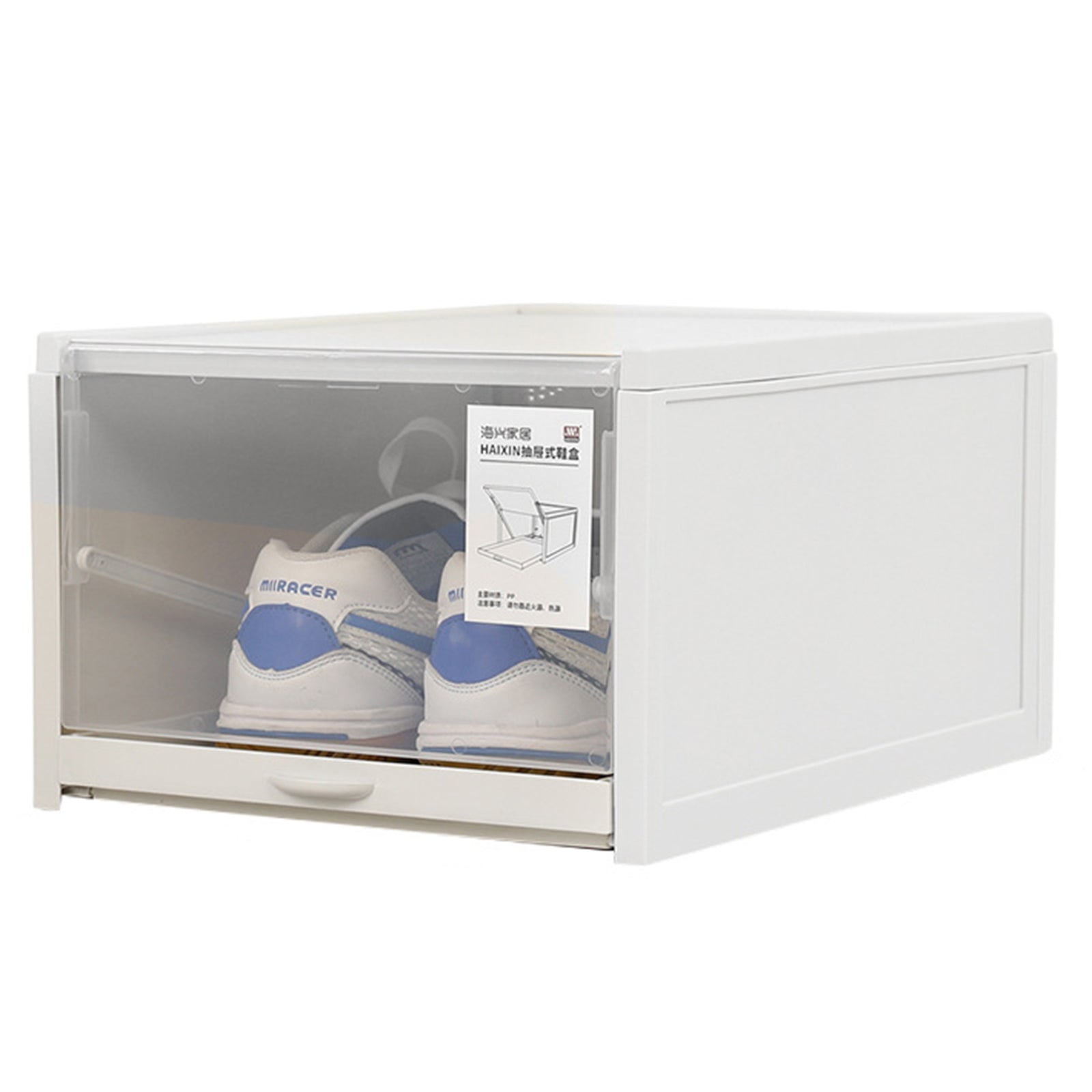 ZY-DF008 Large Dust-proof Shoe Storage Box Drawer-type PP Shoes Storage Case