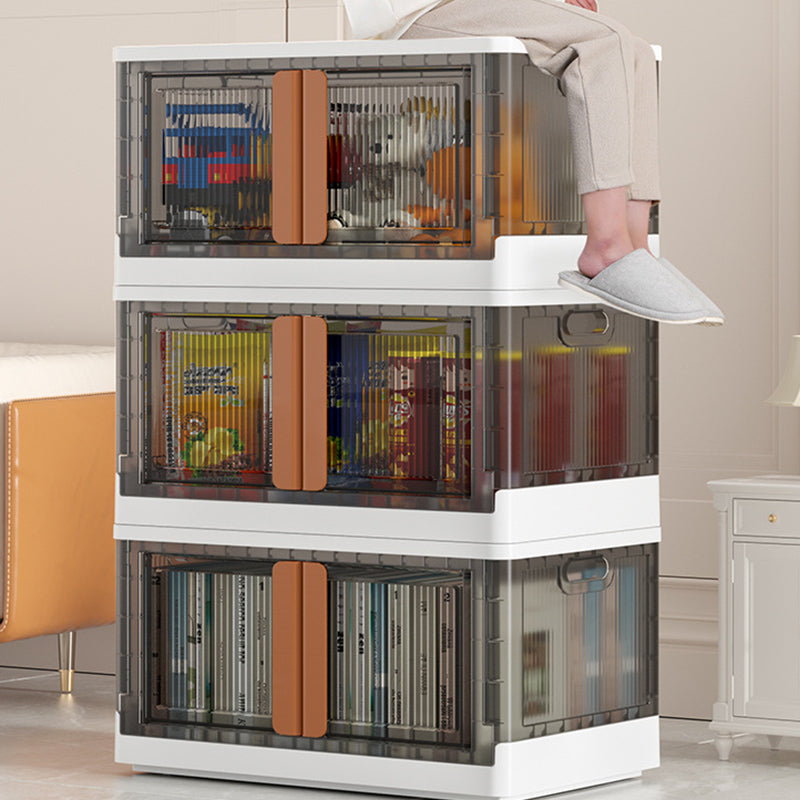 ZY-HE042 Size L Foldable Home Storage Box Clear Snack Toy Clothes Organizer