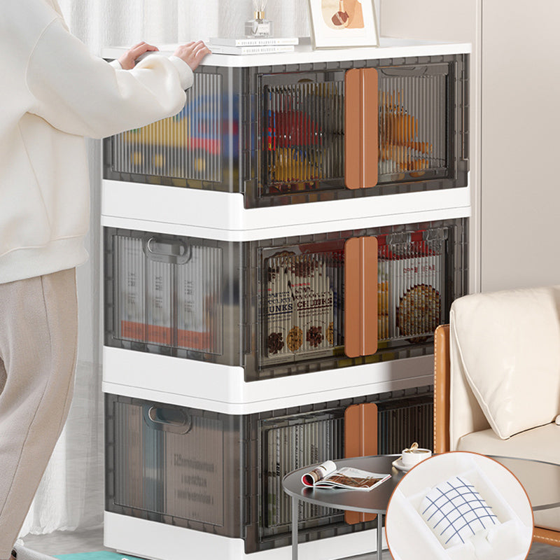 ZY-HE042 Size L Foldable Home Storage Box Clear Snack Toy Clothes Organizer