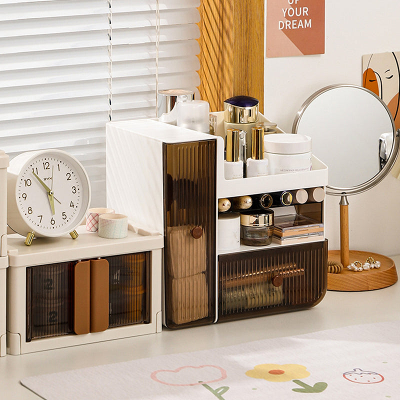 ZY-HZ010 Desk Multi-Layer Cosmetics Storage Box Dustproof Skincare Product Organizer