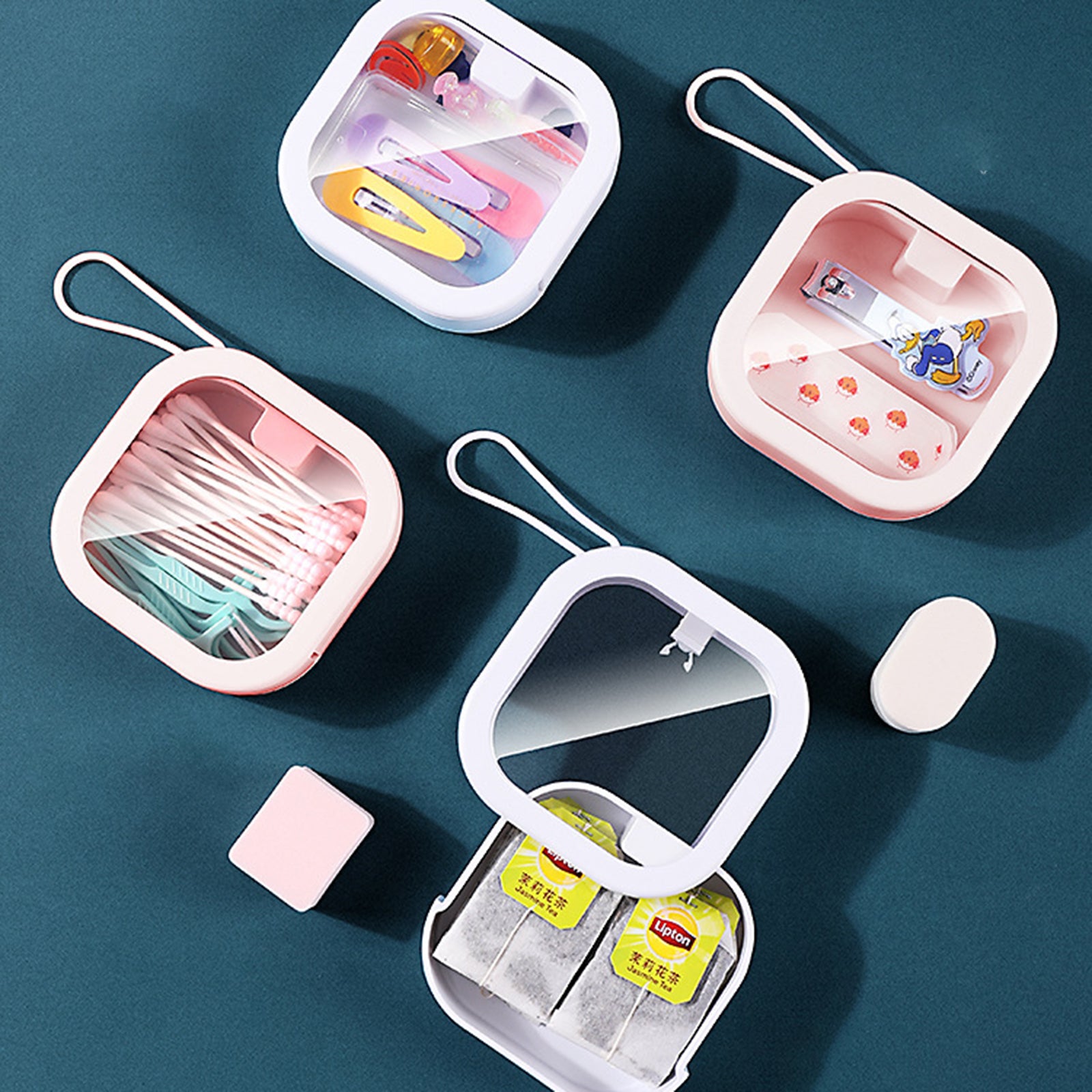 ZY-HZ004 Pocket Size Multi-function Storage Box Organizer with Carry Strap