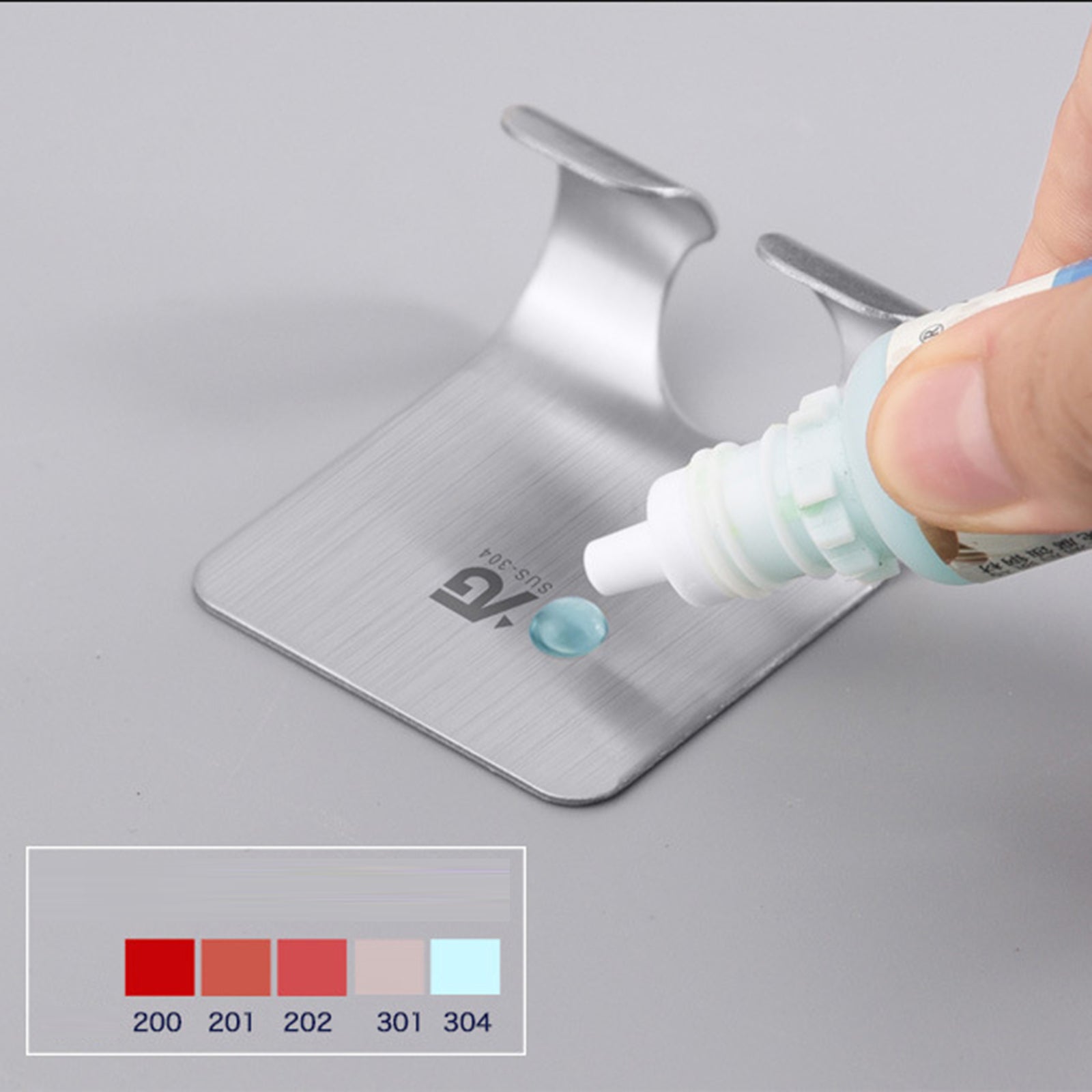 Stainless Steel Hook Wall Mounted Rack Adhesive Wall Plug Holder Hanger Rack 52x45x17MM