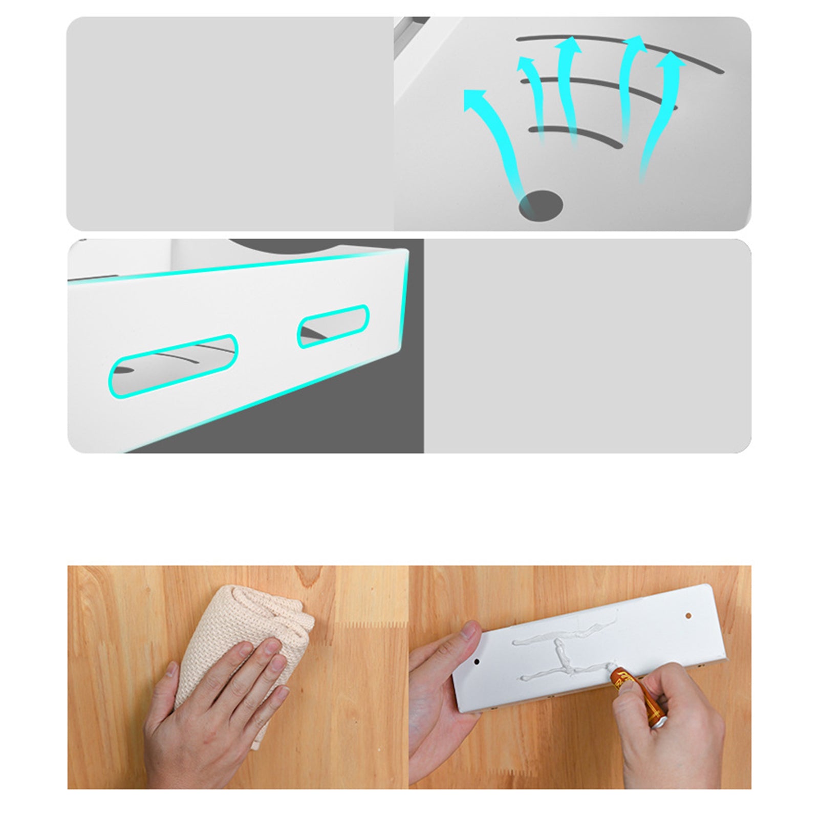 Size S Wall-Mounted Kitchen Organizer Sliding Storage Box Carbon Steel Organizer 35x12.5x5cm