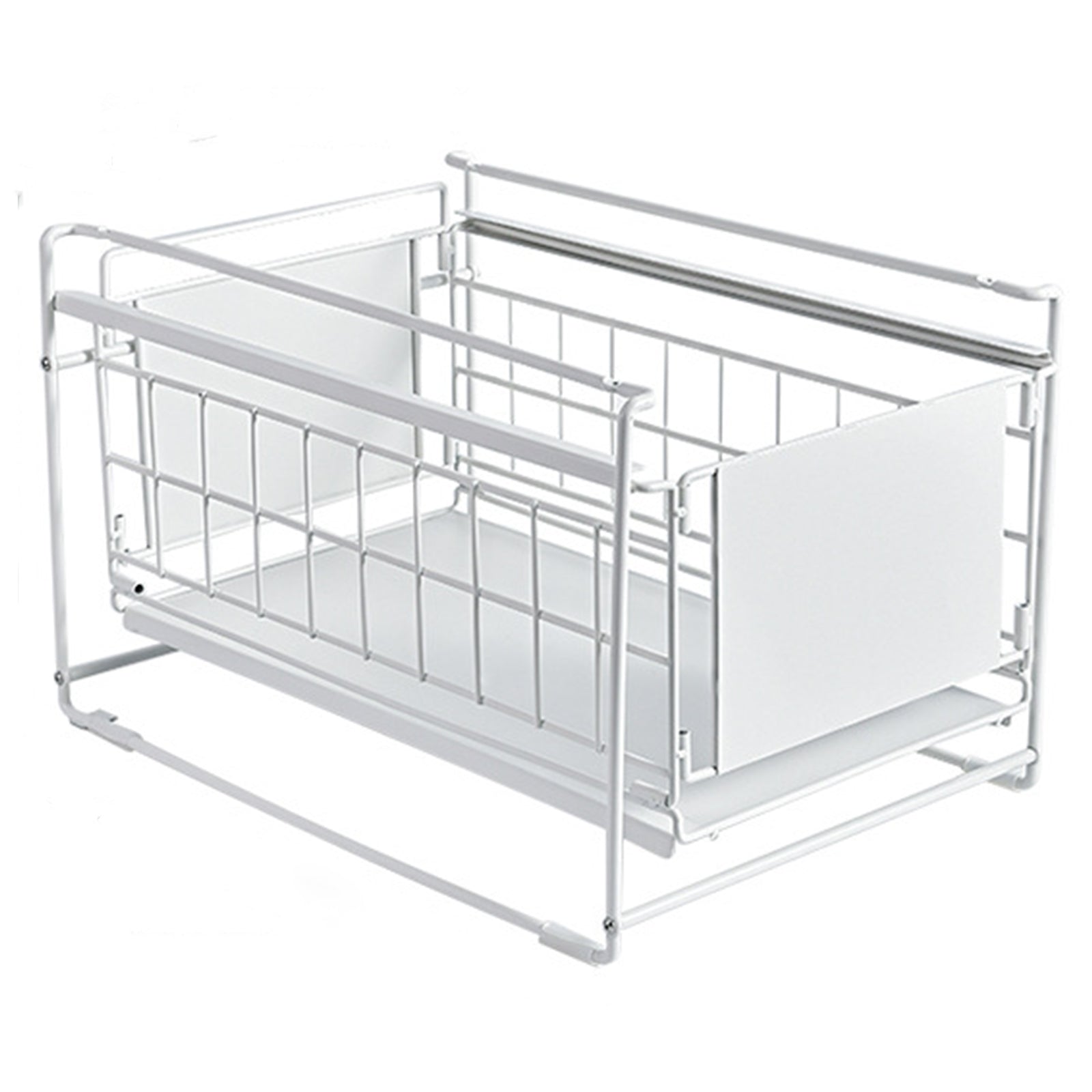 Carbon Steel Kitchen Under Sink Storage Shelf Multi-function Organizer Rack (No Lid)