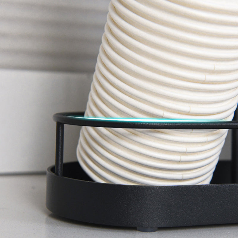 Paper Cup Holder Double Slot Countertop Disposable Cup Organizer Storage Rack