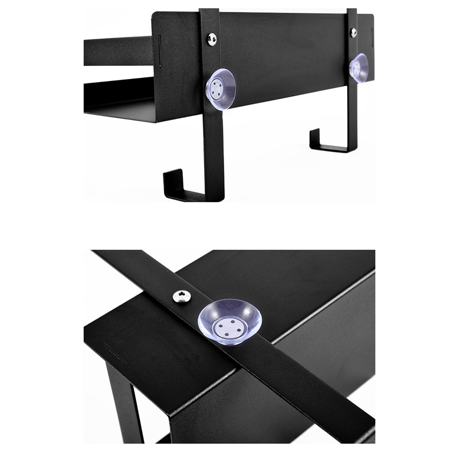 Carbon Steel Bathroom Door Hanging Basket Drill Free Organizer Shelf, Style B / Single Layer