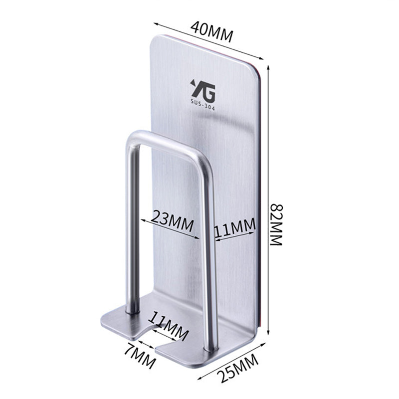 304 Stainless Steel Wall-Mounted Toothbrush Rinse Cup Holder Storage Rack