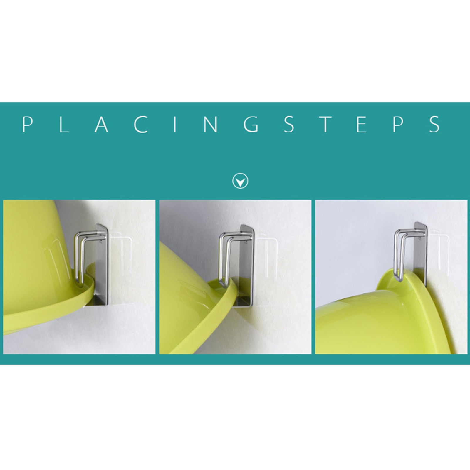 304 Stainless Steel Basin Hanger Adhesive Bathroom Storage Rack Wall Hook